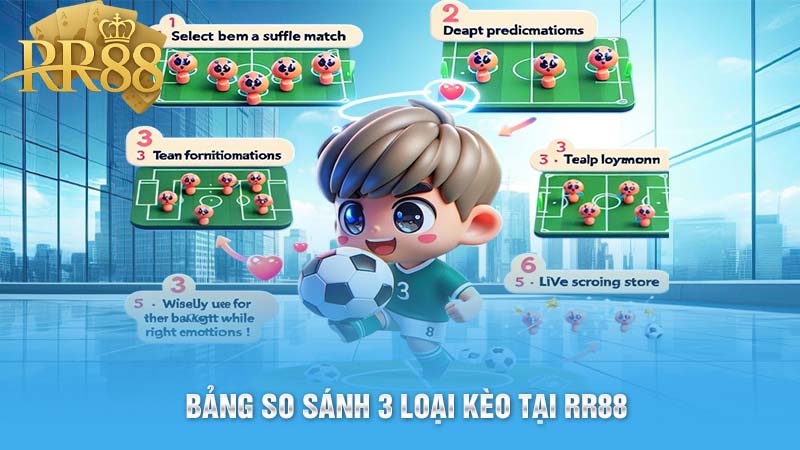 Bảng so sánh 3 loại kèo tại RR88
